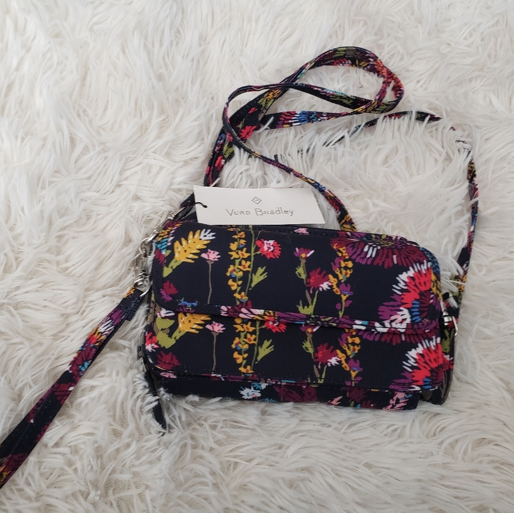 Vera Bradley Midnight Wildflowers Crossbody